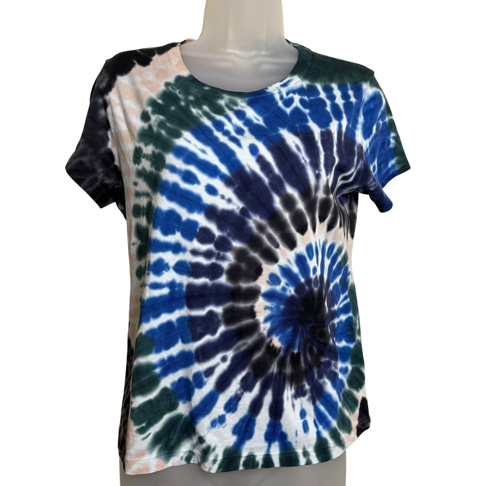 Nation LTD Organic Pima Cotton Tie Dye Short Sleeve Crewneck T-Shirt Women Small